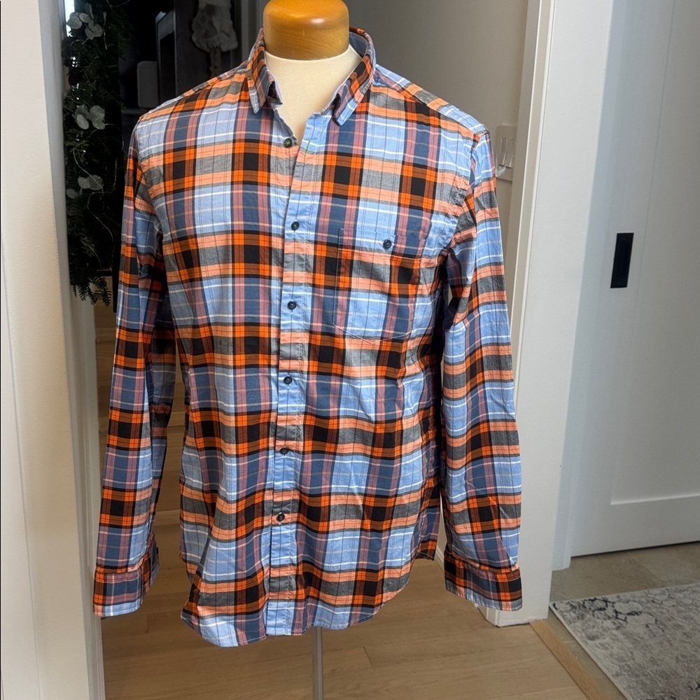 Hugo Boss Regular Fit Stretch Plaid Button-Down Shirt Men’s Size L